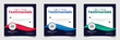 Customer feedback testimonial social media post web banner template. client feedback review social media post banner design template