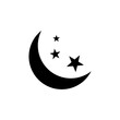 © pradit - Night icon in isolated on background. symbol for your web site design Night icon logo, app, Night icon Vector illustration.