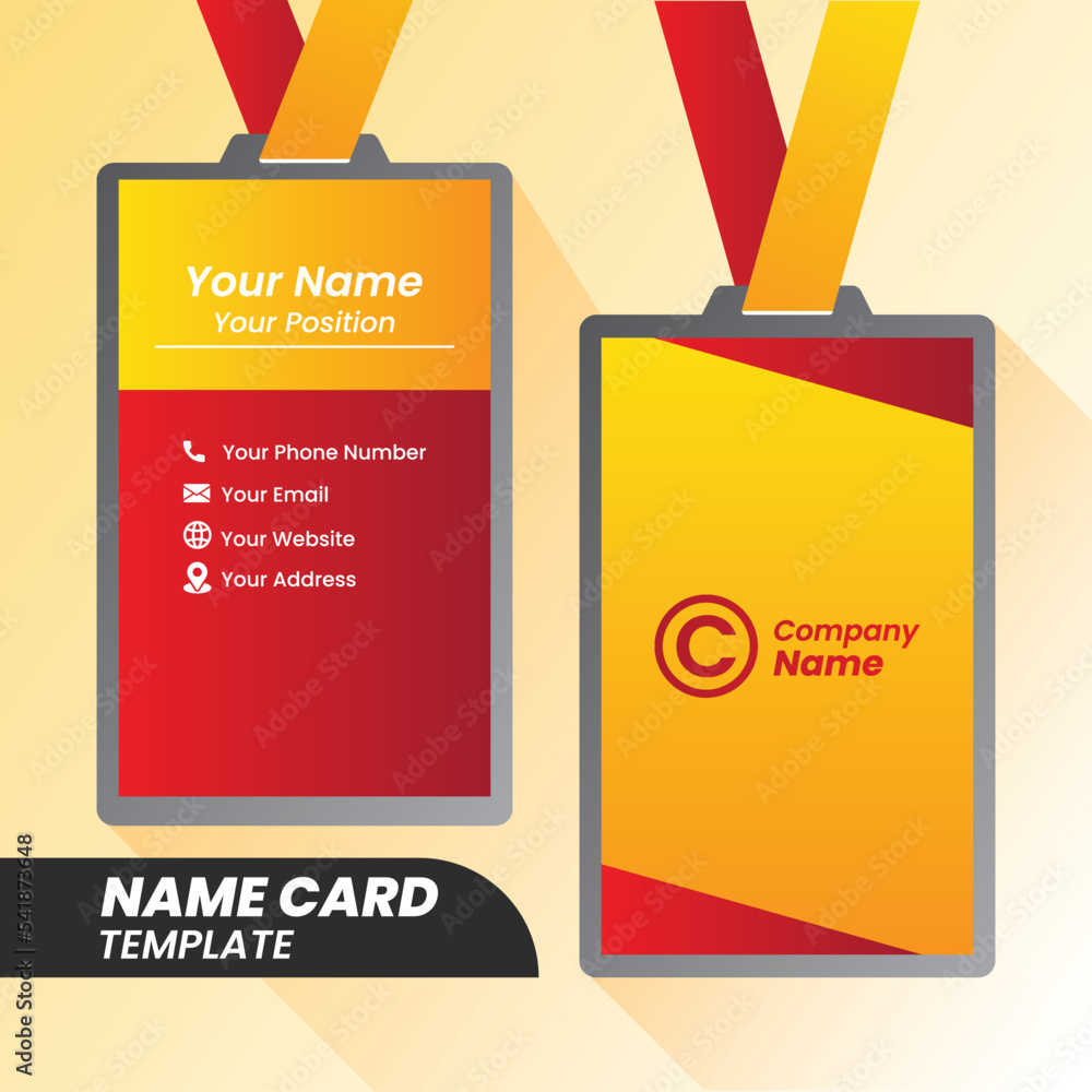 Modern Name card template design. abstract. Contact card for the ...
