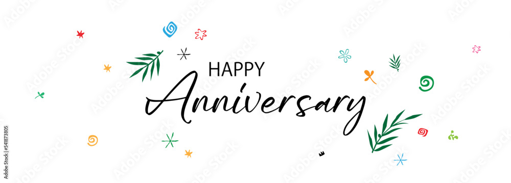happy anniversary card Stock Vector | Adobe Stock