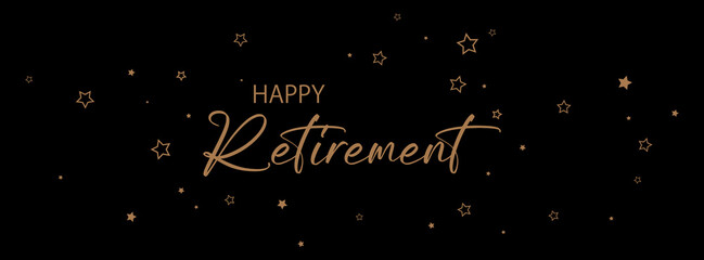 Wall Mural - happy retirement card  on white background	