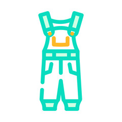 dungarees pants apparel color icon vector. dungarees pants apparel sign. isolated symbol illustration