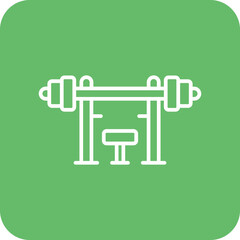 Wall Mural - Weight Bar Line Round Corner Background Icon