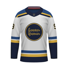 Wall Mural - Realistic Ice Hockey away jersey St. Louis, shirt template