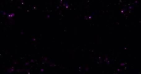 Wall Mural - abstract dark blue purple frame with flying glittering digital hi-tech particles with blur effect an