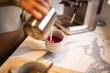 © Austockphoto - close up shot of a coffee being made in kitchen