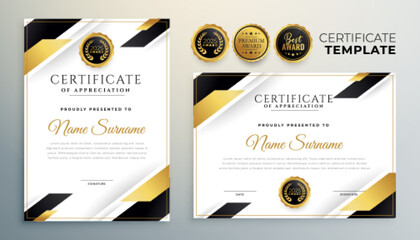 Sticker - creative business certificate of appreciation template design