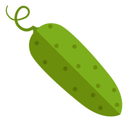 Wall Mural - Green cucmber icon. Fresh organic product symbol