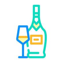 Pinot Grigio White Wine Color Icon Vector. Pinot Grigio White Wine Sign. Isolated Symbol Illustration