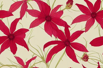 Poster - seamless, summer flower pattern. small flower print.