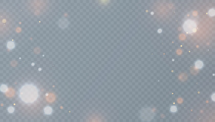 Wall Mural - christmas frame light effect. shiny magical dust particles. the bokeh light comes on. editable backg