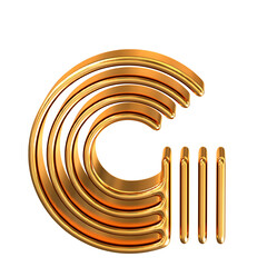 Gold letter g