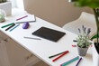 © Angelov - modern digital tablet with pen on a wooden desk