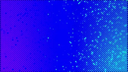 Wall Mural - futuristic abstract animation of glitter sparkle light halftone dots pattern shine on the blue backg
