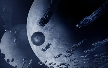 Wall Mural - alien planet, computer artwork