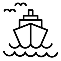 Sticker - delivery, logistic, oil, shipping, power, ship, transport, icon, illustration, boat, sea, vector, ocean, transportation, vessel