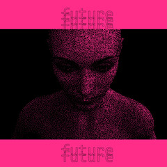 Aufkleber - 3D vector illustration of the human face. Conceptual image of the artificial intelligence.