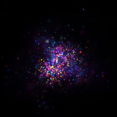 Wall Mural - Purple glitter lights grunge background glitter defocused abstract. 