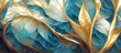 Herbst Blätter Abstrakt Farbe Hintergrund Backdrop Digital Art AI Illustration 3D Effekt Gestaltung Natur