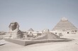 Sphinx and Great Giza Pyramids in egypt