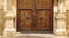 Old Wooden Door Of Majestic House