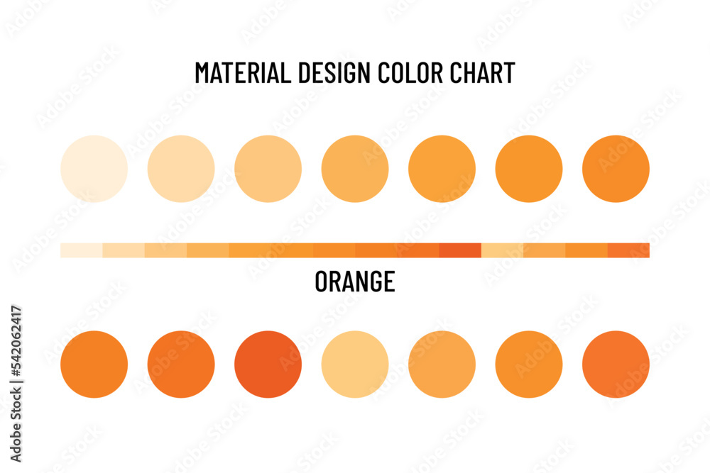 Material design color chart. Color scheme. Stock Vector | Adobe Stock