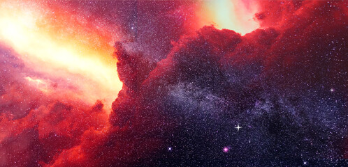 Wall Mural - Beautiful fantastic cosmos background. Deep space background.