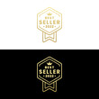 Luxurious Best Seller 2022 Logo Vector or Exclusive Best Seller 2022 Label Vector. Magnificent design of gold colored best seller logo or label. With an outline design style and color that can be chan