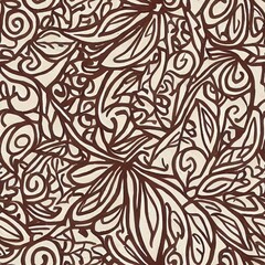 Wall Mural - amazing paisley folk pattern watercolor traditional ethnic background seamless. hand drawn shapes fl