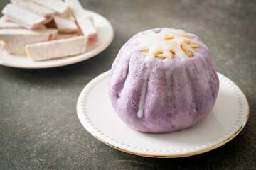 Poster - taro bun with white sugar cream and nut