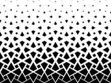 Geometric Pattern Of Black Figures On A White Background.Arabic Ornament.Option With A AVERAGE Fade Out.31 Figurs In Height.SCALE Method