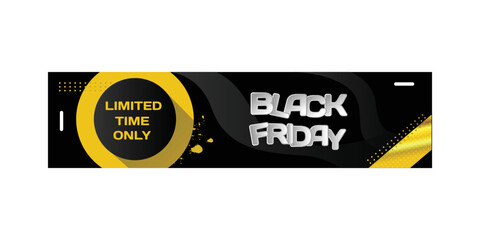 Wall Mural - Black friday sale banner template marketing design