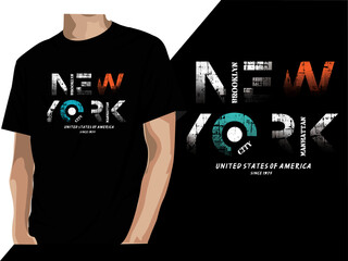 Wall Mural - New York slogan tee graphic typography for print t shirt illustration vector art vintage