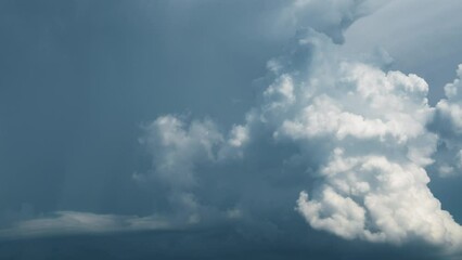 Wall Mural - time lapse of blue sky and white clouds