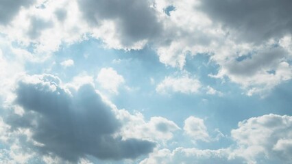 Wall Mural - time lapse of blue sky and white clouds