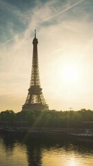 Poster - hyper lapse, Eiffel tower, Paris, France