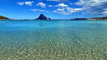 Poster - Sardegna, Italy. 4k hd  video of splendid island and beach Tavolara . Sardinia island italian summer holidays