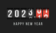 © MasterSergeant - 2023 happy new year, odometer styled greetings card