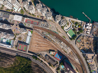 Poster - Top down of Hong Kong city