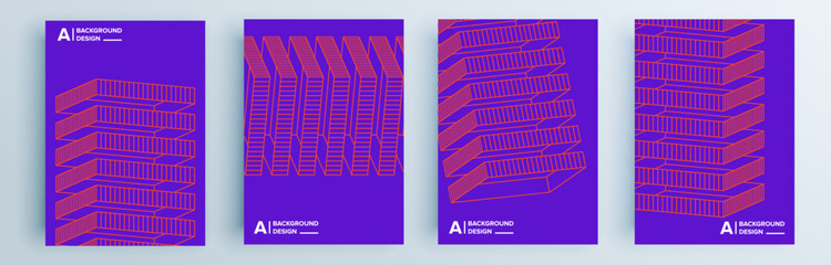 Modern abstract covers set, minimal covers design. Colorful geometric background, vector illustration.