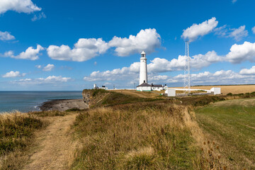 Poster - view of the Nash Point Lighthouse and Monknash Coast in South Wales