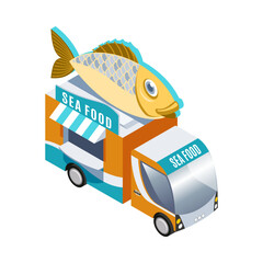 Sticker - Isometric Food Truck