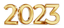 2023 Golden New Year Symbol 3d-illustration