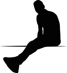 Canvas Print - a man body silhouette vector