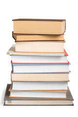 Wall Mural - stack of books isolated on background.