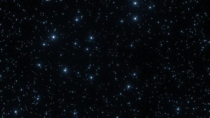 Wall Mural - flying in the universe turning circularly through stars on black background. looping video. 3d rende