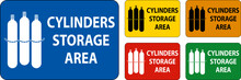 Cylinder Storage Sign Cylinder Storage Area