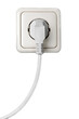 © BillionPhotos.com - White electrical plug in the electric socket on a wall