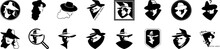 Detective Agency Icon Collections Vector Design