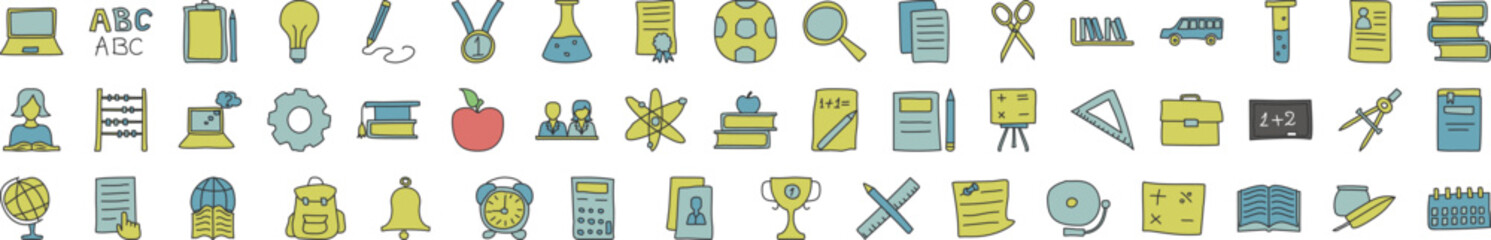 Sticker - Education sketch icon collections vector design